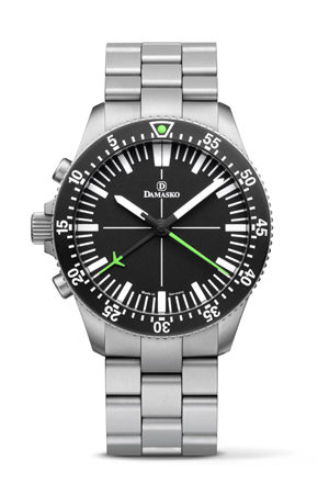 Damasko DC80 Left Handed Version Green with Bracelet Automatic Chronograph Watch