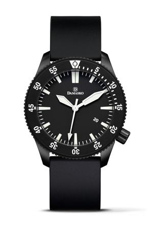 Damasko DSub50 Black Submarine Steel Automatic Dive Watch